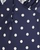 Self Portrait Self Portrait Navy Polka Dot Satin Mini Dress Navy - 6
