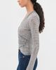Self Portrait Self Portrait Rhinestone Mesh Wrap Top Grey - 4