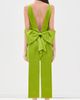 Self Portrait Self Portrait Satin Bow Mini Dress Green - 4