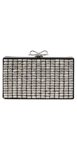 Self Portrait Self Portrait Silver Chainmail Clutch Color One