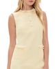 Self Portrait Self Portrait Yellow Taffeta Bow Mini Dress Yellow - 1