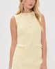 Self Portrait Self Portrait Yellow Taffeta Bow Mini Dress Yellow - 2