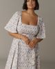 Selkie Bluebell Plus Short-Sleeve Square-Neck Midi Dress - 3