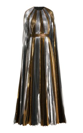 SEMSEM - Crystal-embellished pliss-satin maxi dress