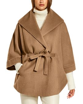 Sentaler Sentaler Belted Shawl Collar Cape Coat