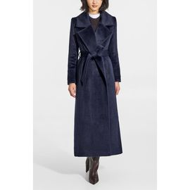 SENTALER SENTALER Maxi Notch Wrap Coat with Suri Alpaca