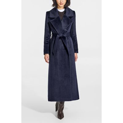 SENTALER SENTALER Maxi Notch Wrap Coat with Suri Alpaca