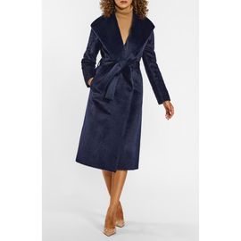 SENTALER SENTALER Shawl Collar Alpaca & Wool Longline Coat