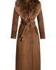SENTALER SENTALER Suri Alpaca & Wool Maxi Coat with Genuine Alpaca Shearling Collar - 4