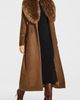 SENTALER SENTALER Suri Alpaca & Wool Maxi Coat with Genuine Alpaca Shearling Collar - 5
