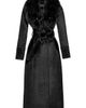 SENTALER SENTALER Suri Alpaca Maxi Coat with Genuine Shearling Collar - 4
