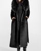 SENTALER SENTALER Suri Alpaca Maxi Coat with Genuine Shearling Collar - 5