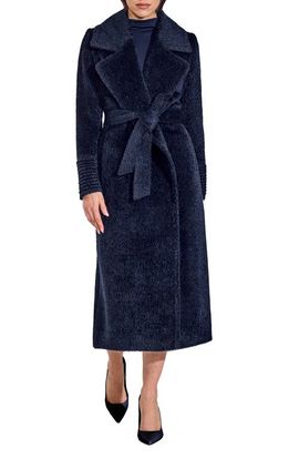 SENTALER SENTALER Wool & Alpaca Blend Bouclé Wrap Coat