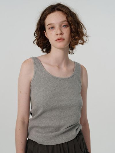 septim [2 car] COTTON SLEEVELESS GREY
