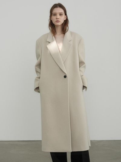 septim CASHMERE OVERSIZED COAT_WHITE SAND