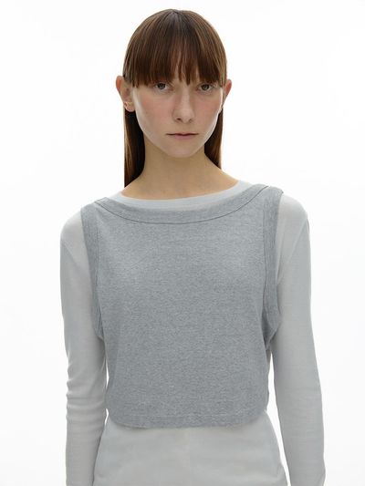 septim LAYERED SLEEVELESS_GREY