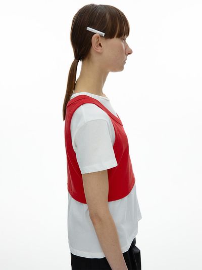 septim LAYERED SLEEVELESS_RED