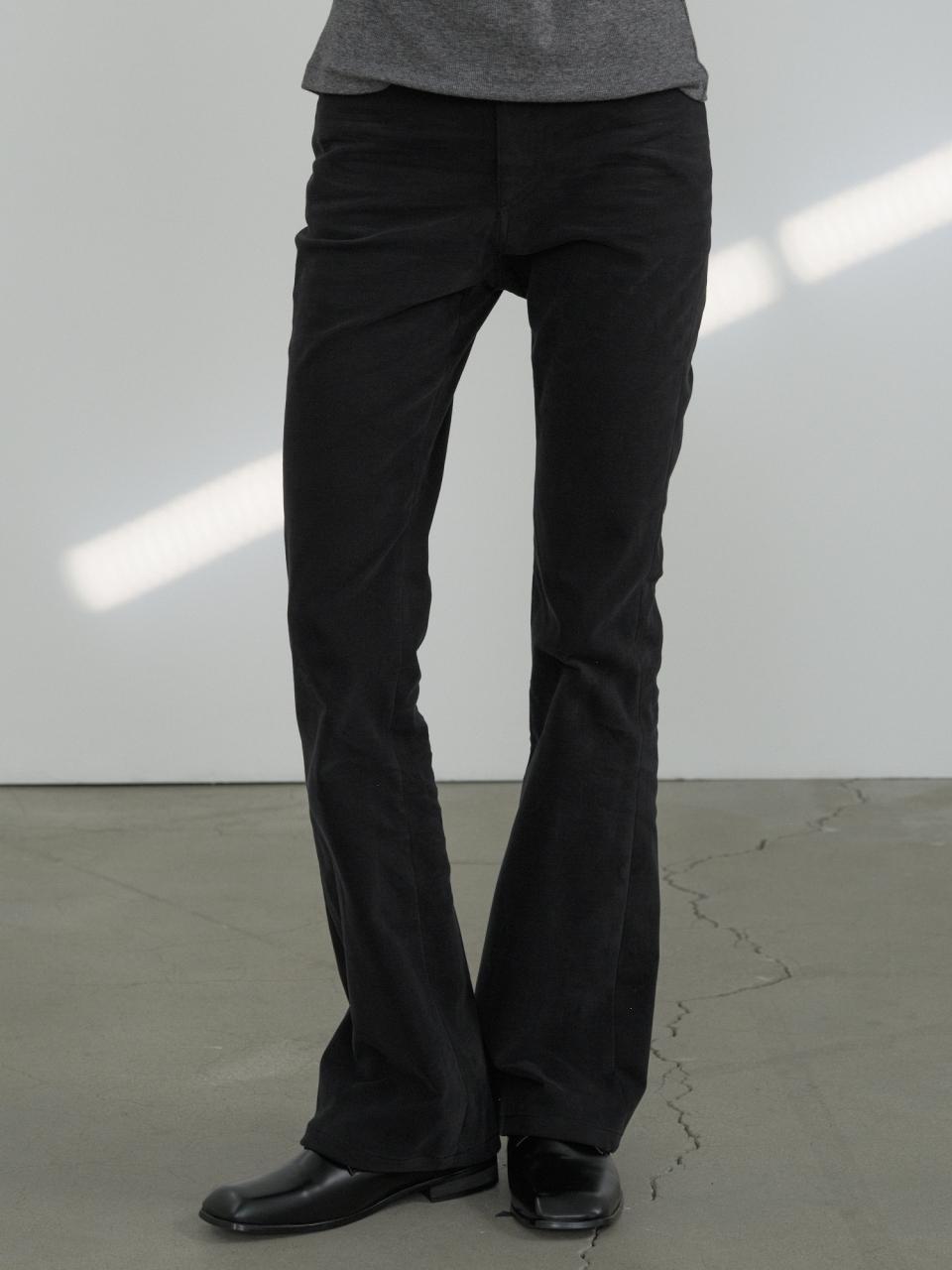 septim SUEDE BOOTSCUT PANTS_BLACK