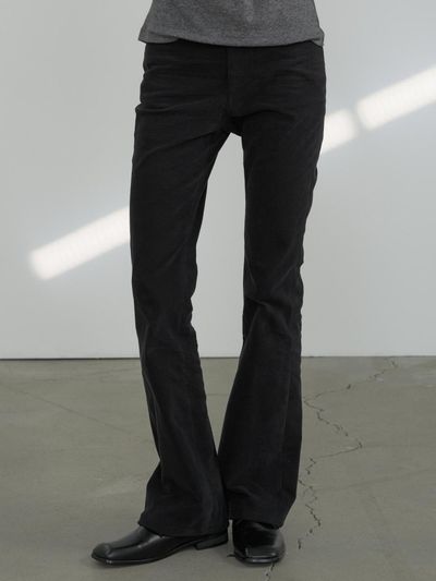 septim SUEDE BOOTSCUT PANTS_BLACK