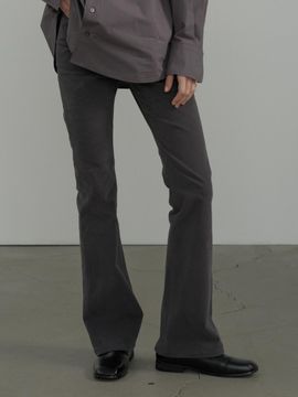 septim SUEDE BOOTSCUT PANTS_CHARCOAL