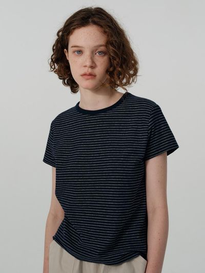 septim SUMMER STRIPE TEE_NAVY