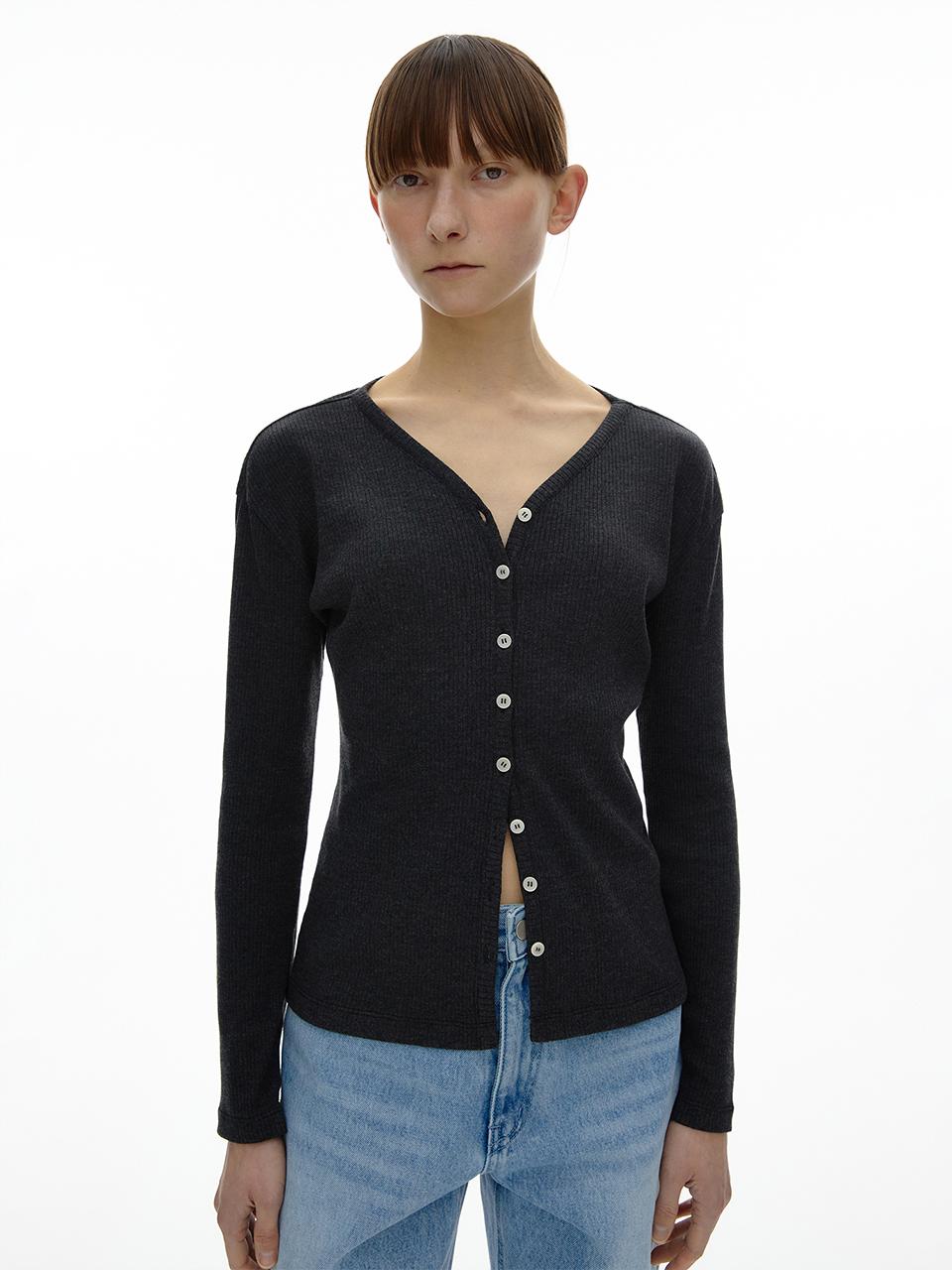 septim WASHABLE SUMMER CARDIGAN_CHARCOAL
