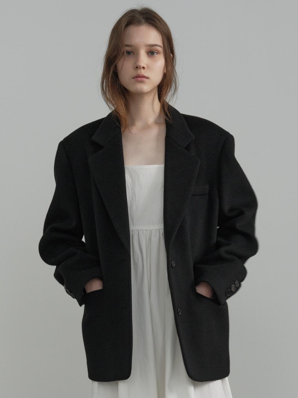septim WOOL BLAZER COAT_BLACK