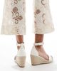 SEQWL SEQWL Amber wedge heeled espadrilles in white - 4