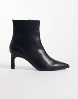 SEQWL SEQWL Benz faux suede kitten heel ankle boots in black