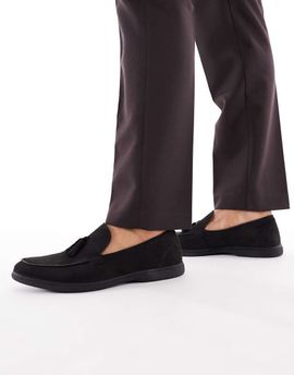 SEQWL SEQWL Berwin tassel detail loafers with contrast soles in black