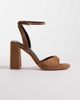 SEQWL SEQWL block heeled sandals in taupe microsuede-Neutral - 1