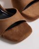 SEQWL SEQWL block heeled sandals in taupe microsuede-Neutral - 2