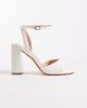 SEQWL SEQWL block heeled sandals in white - 1