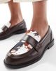 SEQWL SEQWL Cadillac loafers with contrast detail in burnished brown - 4