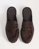 SEQWL SEQWL Cadilliac faux suede penny loafer mules in chocolate brown - 3