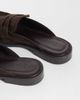 SEQWL SEQWL Cadilliac faux suede penny loafer mules in chocolate brown - 4