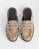 SEQWL SEQWL Cadilliac faux suede penny loafer mules in taupe-Neutral - 3
