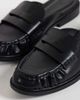 SEQWL SEQWL Cadilliac penny loafer mules in black faux leather - 3