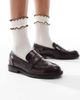 SEQWL SEQWL Cadilliac penny loafers in burgundy-Red - 1