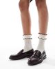 SEQWL SEQWL Cadilliac penny loafers in burgundy-Red - 4
