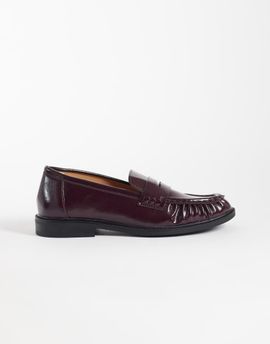 SEQWL SEQWL Cadilliac penny loafers in cherry-Red