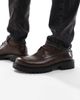 SEQWL SEQWL Calvin chunky lace up derby shoes in brown - 4