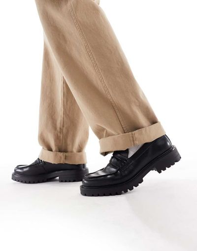 SEQWL SEQWL Calvin chunky loafers in black