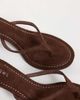 SEQWL SEQWL Capri heeled thong sandal in suedette taupe-Neutral - 2