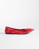 SEQWL SEQWL Costa pointed ruched ballet flats in red - 1
