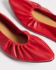 SEQWL SEQWL Costa pointed ruched ballet flats in red - 3