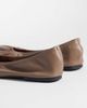 SEQWL SEQWL Costa pointed ruched ballet flats in taupe-Neutral - 4