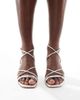 SEQWL SEQWL Dandelion strappy block heeled sandals in silver - 3