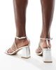 SEQWL SEQWL Dandelion strappy block heeled sandals in silver - 4