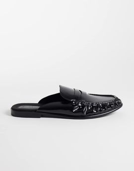SEQWL SEQWL Dash refined ruched loafer mules in black